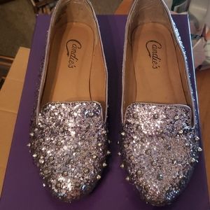 Candies Silver Flats